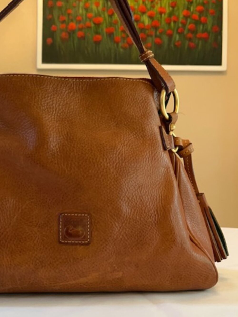 DOONEY & BOURKE | Florentine Tassel Leather Hobo Shoulder Bag - Picture 3 of 16